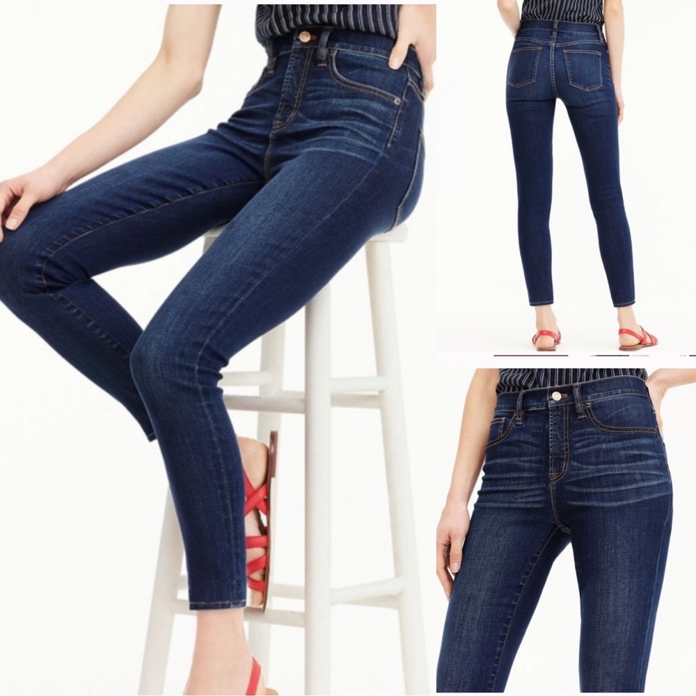 J.Crew • Lookout High Rise Skinny Jeans in Dark Wash, Size 27